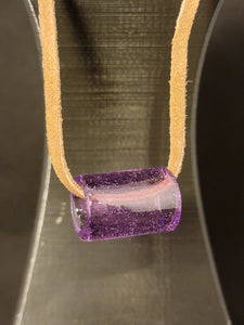 Suede Glass Bead Pendants 1-5