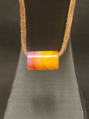 Suede Glass Bead Pendants 1-5