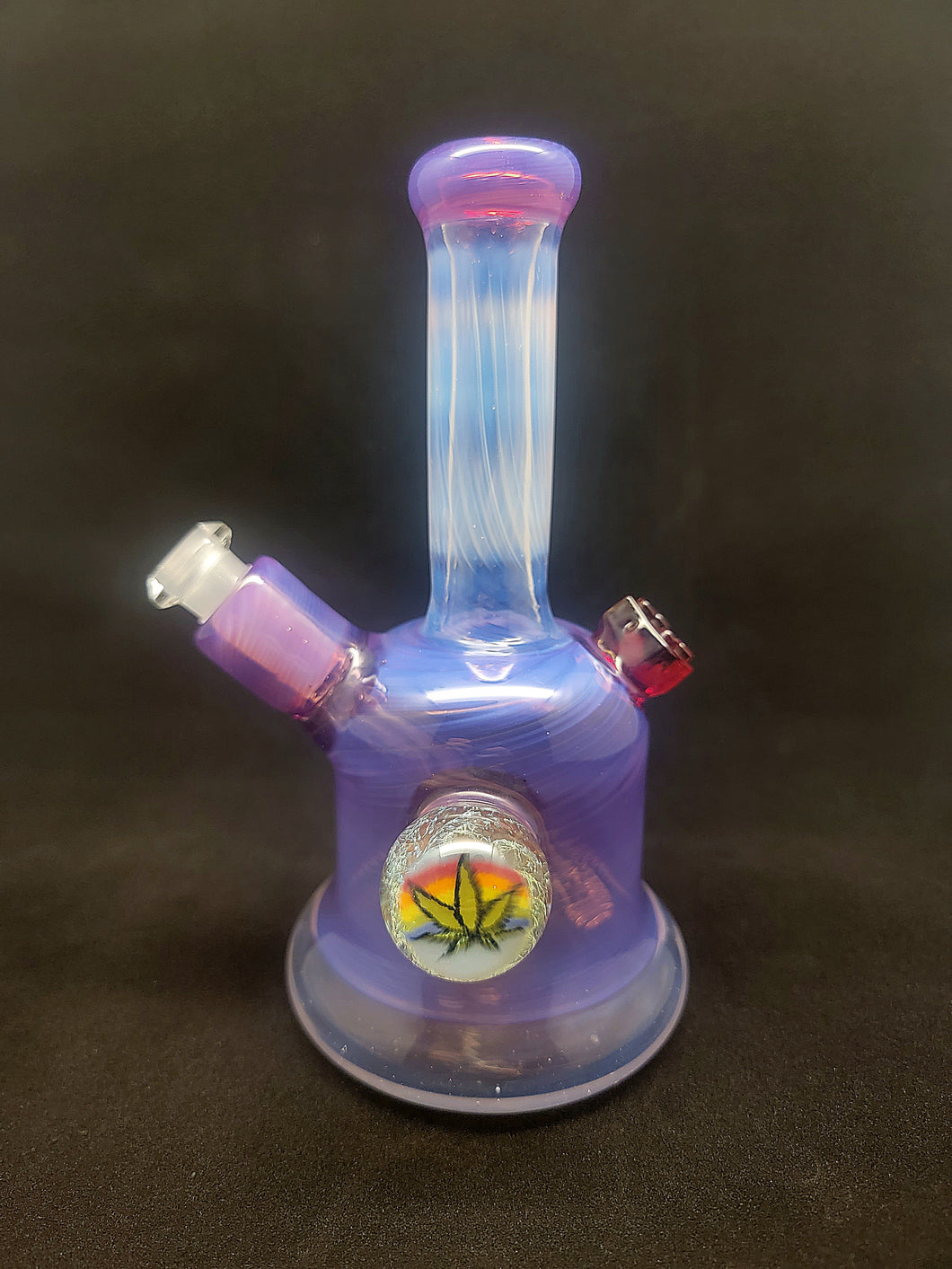 Eran Park Glass Purple & Dichro W/ Ruby Illego Rig