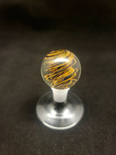 Load image into Gallery viewer, Djinn Glass Gold &amp; Black Fumed Marbles 1-2