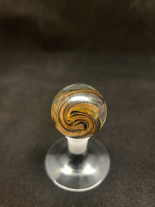 Djinn Glass Gold & Black Fumed Marbles 1-2
