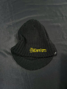 Schwarze Beanie-Mütze von Denk Farm mit Deckel