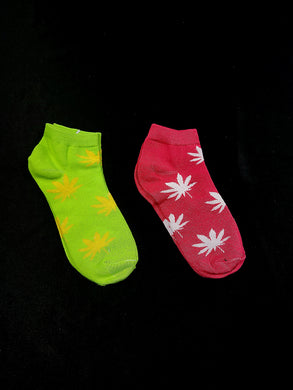 Everbright Ankle Length Pot Leaf Socks 1-2