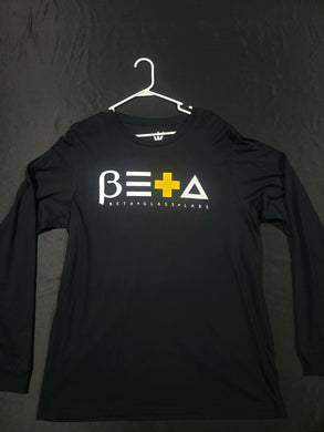 Beta Glass Labs Schwarzes Langarm-T-Shirt X-Large