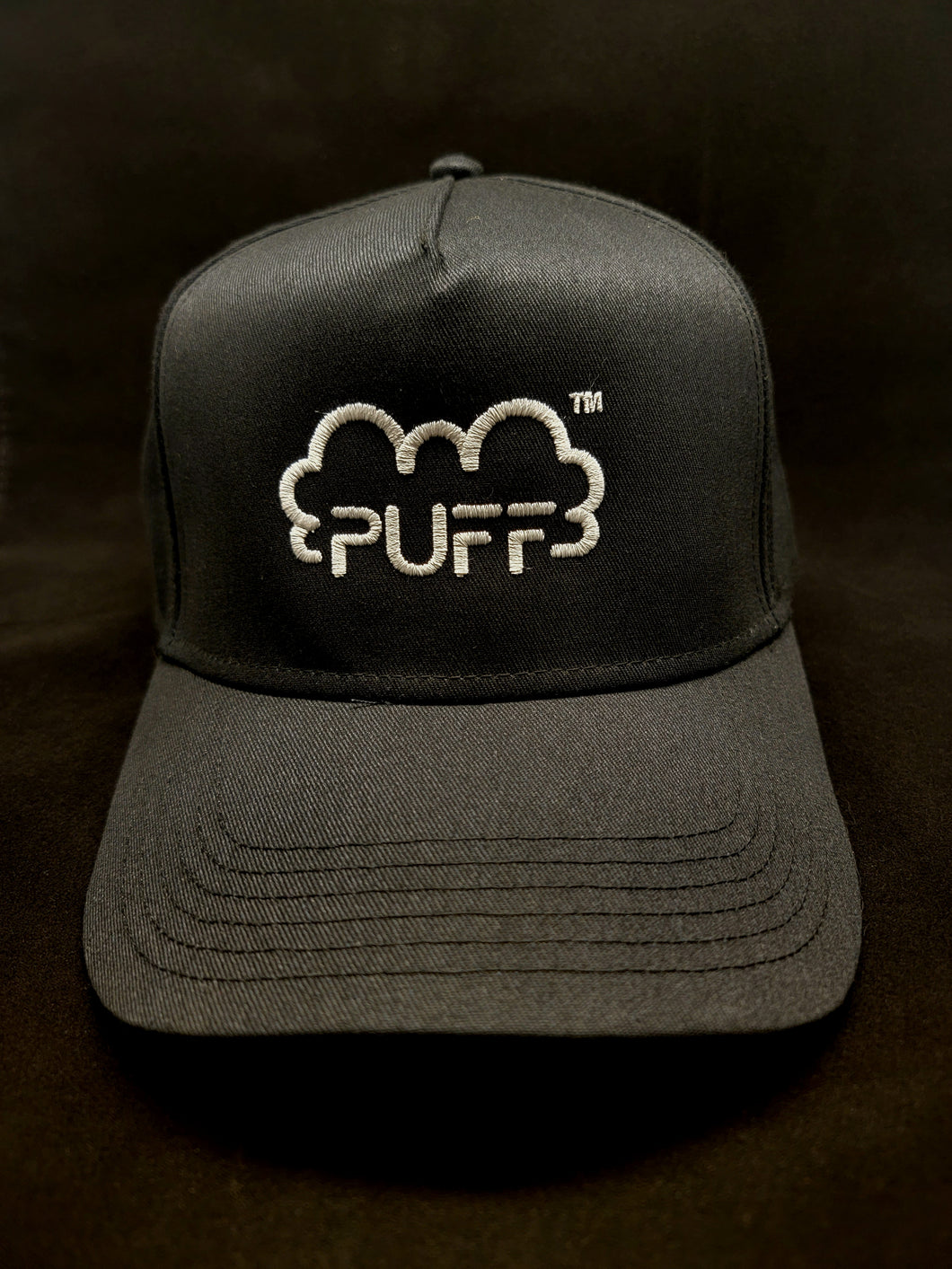PUFF Black Snap Back Hat