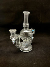 Load image into Gallery viewer, JFK Glass Clear Opal Rig &amp; Bowl Pipe Set