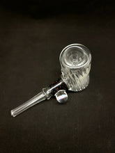 Load image into Gallery viewer, JFK Glass Clear Opal Rig &amp; Bowl Pipe Set