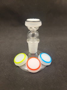 SpaceWalker Glass Small Peak Bubble Carb Caps w. Changeable Silicone Gaming Controller Tops 1-3