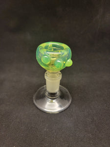 Lotus Star Glass Bowl Slides W/ Bubbles 14mm 1-4