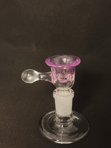 Lotus Star Glass CFL 4 Hole Bowl Slide W/ Clear Handle 14mm