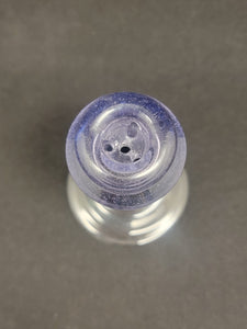 Lotus Star Glass Purple Bowl Slide W/ Holes 14mm