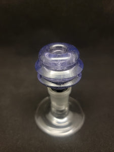 Lotus Star Glass Purple Bowl Slide W/ Holes 14mm