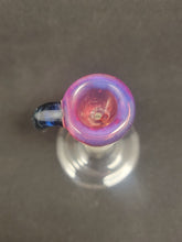 Cargar imagen en el visor de la galería, Lotus Star Glass Pink Bowl Slide W/ Blue Stardust Horn 14mm
