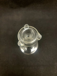 Lotus Star Glass Clear Bowl Slide W Clear Bubbles 14mm