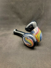 Load image into Gallery viewer, Djinn Glass Crushed Opal &amp; Rainbow Wig Wag Sherlock Pipe