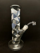 Load image into Gallery viewer, STR8 10&quot; Abstract Art Water Pipe Beaker W/ Ice Catcher 14mm/5ml Thick