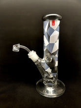 Load image into Gallery viewer, STR8 10&quot; Abstract Art Water Pipe Beaker W/ Ice Catcher 14mm/5ml Thick