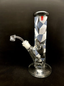 STR8 10" Abstract Art Water Pipe Beaker W/ Ice Catcher 14mm/5ml Thick