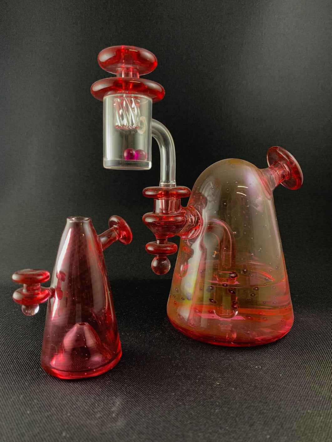 Parison Glass Cone Rig 023 ruby set