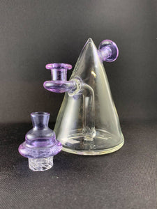 Parison Glass Cone Rig 017 purple/clear