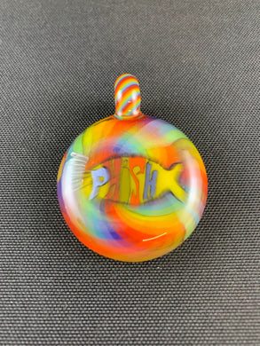 Eran Park Glass Rainbow Phish Pendant #1