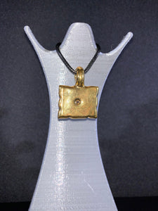 Justdewit Glass Gold Plated Cheezits Pendants 1-2