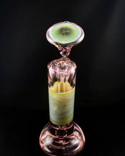 Load image into Gallery viewer, Djinn Transparent Pink &amp; Tan Double Bubbler Rig