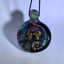 Load image into Gallery viewer, Jes Durfee Glass Double Sided Star Wars Ewok x Storm Trooper Dichro Pendant w Notorious BIG on flip side