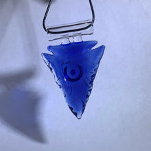 Load image into Gallery viewer, Turtle Time Glass Dichro Arrow Head Pendant