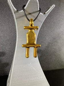Justdewit Glass Plug Pendant Gold Plated