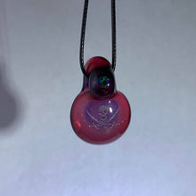 Load image into Gallery viewer, Jes Durfee Glass Dichro Pirate Flag w Opal Pendant