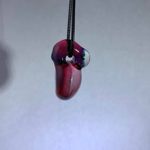 Load image into Gallery viewer, Jes Durfee Glass Dichro Pirate Flag w Opal Pendant