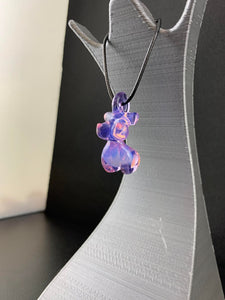 Glass by Ariel Full Body Transparent Purple Pendant