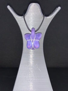 Glass by Ariel Purple "Just the Tits" Pendant