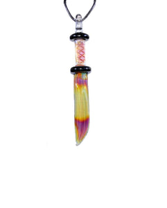 Lotus Star Glass Samurai Sword Dab Tool and Pendant