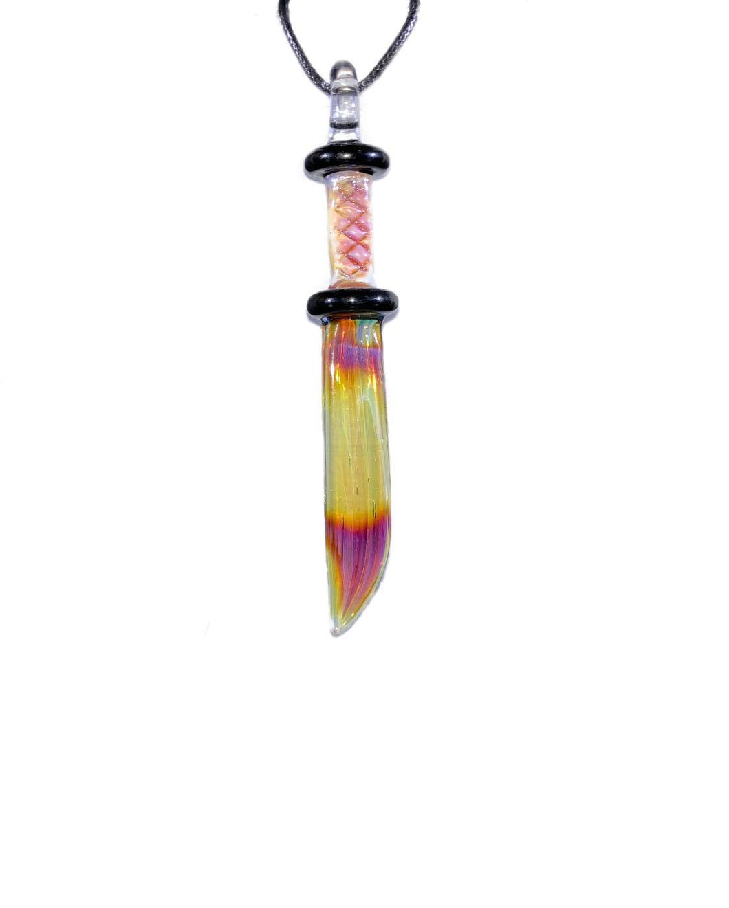Lotus Star Glass Samurai Sword Dab Tool and Pendant
