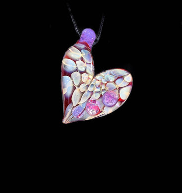 Lotus Star Glass Heart Pendants 1 & 2