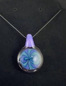 Parison Glass Purple Linework Pendant