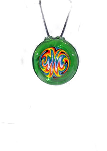 Djinn x Parison Glass Green Wig Wag Pendant