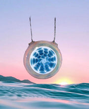 Load image into Gallery viewer, Djinn Glass Ocean Blue Bubble Dot Pendant