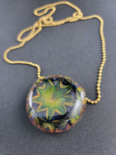 Load image into Gallery viewer, Rek Glass Shark Tooth Tech Pendant w/ Triangle Opal