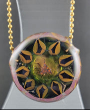 Load image into Gallery viewer, Rek Glass Shark Tooth Tech Pendant w/ Triangle Opal
