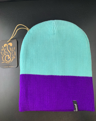 Grassroots California 2 Tone Teal/Purple Beanie Hat