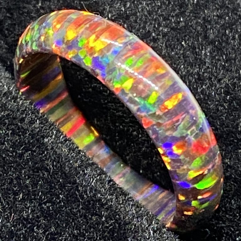Dopals Opale Ringe Schwarz