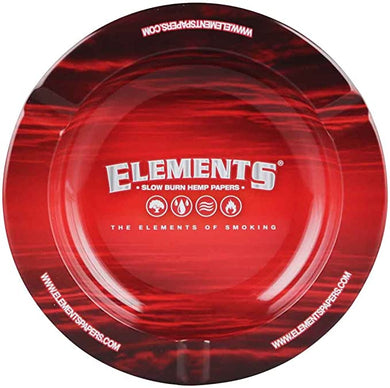ELEMENTS Metal Circular Ashtray Red