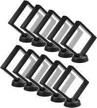 Laden Sie das Bild in den Galerie-Viewer, Black Diamond Shape Display 3D Floating Frame Display Holder steht 2,75 x 2,75 x 0,75 Zoll 