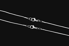 Load image into Gallery viewer, Sterling Silver Plated Snake Chain Link Necklace with Lobster Clasps 1.2mm Wide 24&quot; Long