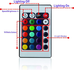 Multicolor RGB 6" LED Light Base w/Remote