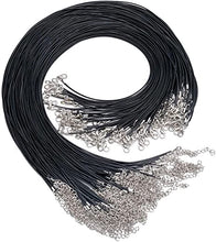 Cargar imagen en el visor de la galería, 20&quot; Necklace Cord with Clasp. 1.5 mm Thick (Black)