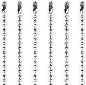Nickel Plated Ball Chain Necklace 24" Long 2.4mm Wide